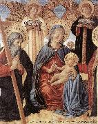 GOZZOLI, Benozzo Madonna and Child between Sts Andrew and Prosper (detail) fg oil painting picture wholesale